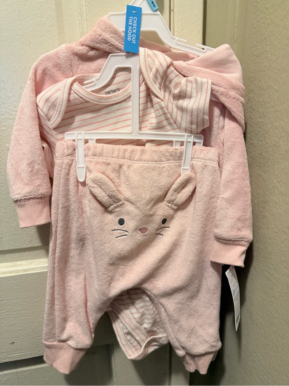 Carter's Pink Hooded 3 piece set
